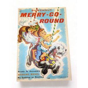 Punchout Merry-go- Round Ready To Assemble Working Model No Cutting Or Pasting